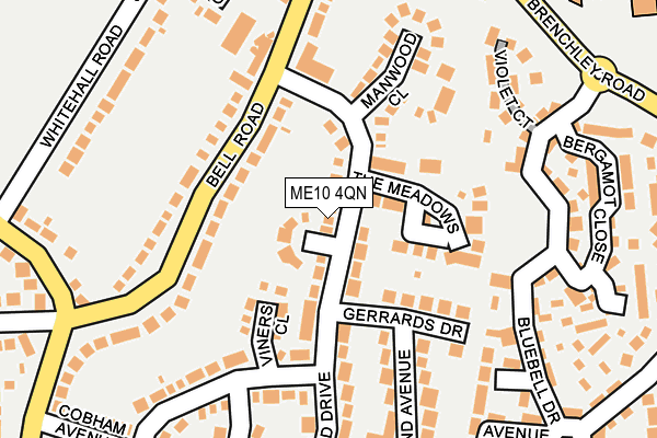 ME10 4QN map - OS OpenMap – Local (Ordnance Survey)