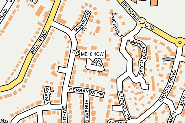 ME10 4QW map - OS OpenMap – Local (Ordnance Survey)