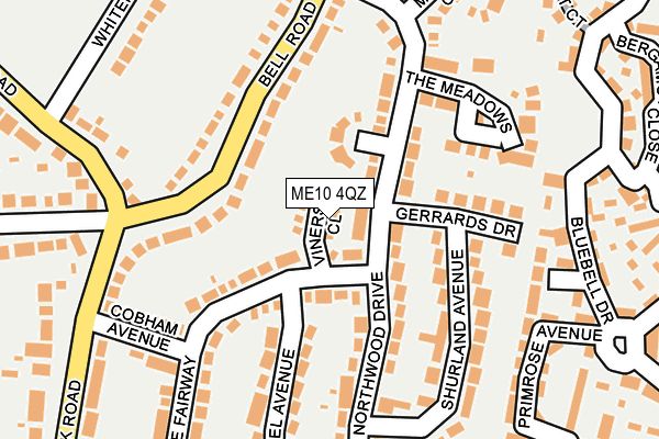 ME10 4QZ map - OS OpenMap – Local (Ordnance Survey)