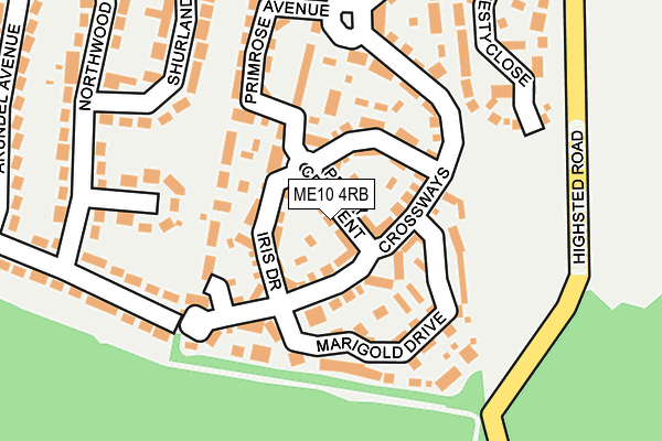 ME10 4RB map - OS OpenMap – Local (Ordnance Survey)