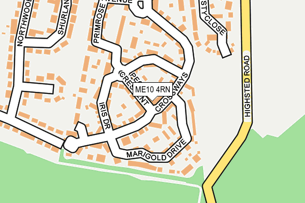 ME10 4RN map - OS OpenMap – Local (Ordnance Survey)