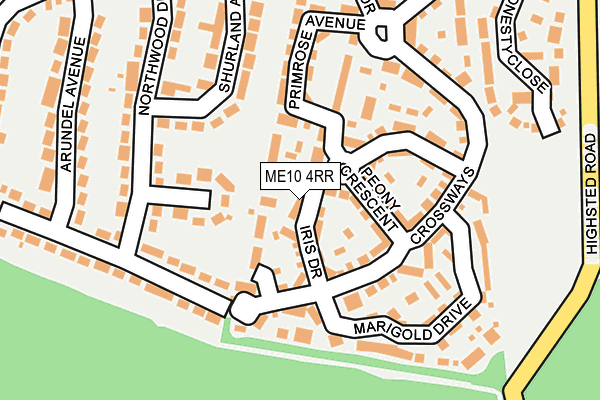 ME10 4RR map - OS OpenMap – Local (Ordnance Survey)