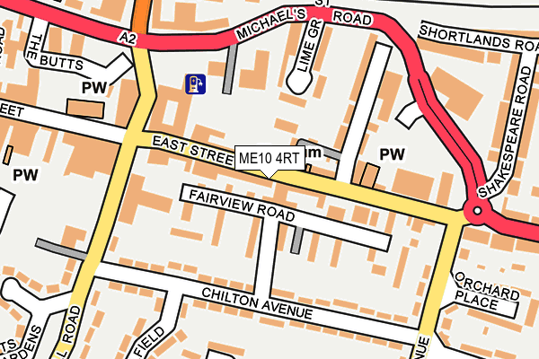 ME10 4RT map - OS OpenMap – Local (Ordnance Survey)