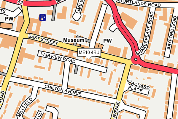 ME10 4RU map - OS OpenMap – Local (Ordnance Survey)