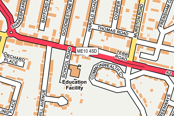 ME10 4SD map - OS OpenMap – Local (Ordnance Survey)