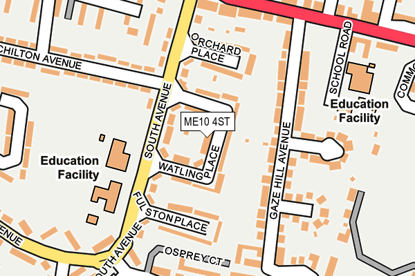 ME10 4ST map - OS OpenMap – Local (Ordnance Survey)