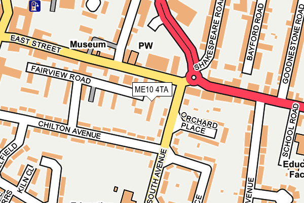 ME10 4TA map - OS OpenMap – Local (Ordnance Survey)