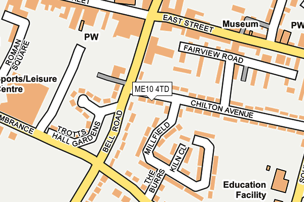 ME10 4TD map - OS OpenMap – Local (Ordnance Survey)