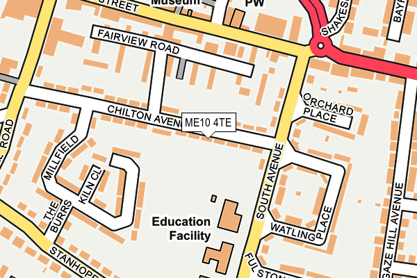 ME10 4TE map - OS OpenMap – Local (Ordnance Survey)