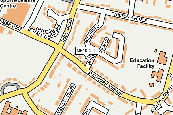 ME10 4TG map - OS OpenMap – Local (Ordnance Survey)