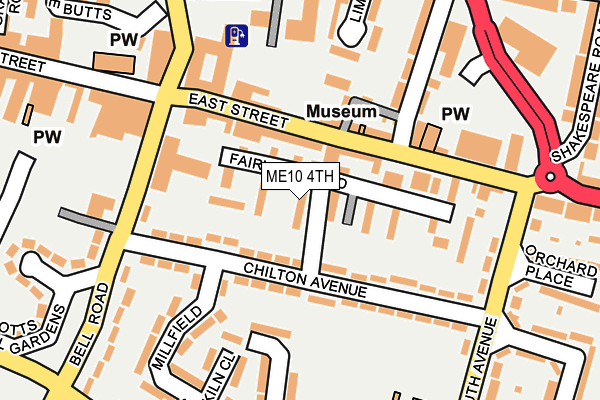 ME10 4TH map - OS OpenMap – Local (Ordnance Survey)