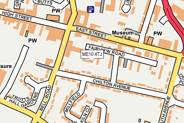 ME10 4TJ map - OS OpenMap – Local (Ordnance Survey)