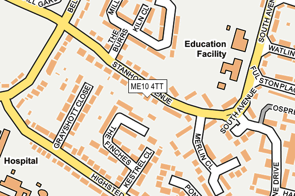ME10 4TT map - OS OpenMap – Local (Ordnance Survey)