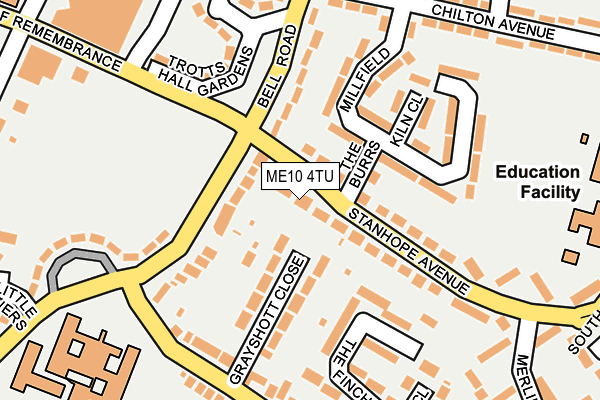 ME10 4TU map - OS OpenMap – Local (Ordnance Survey)