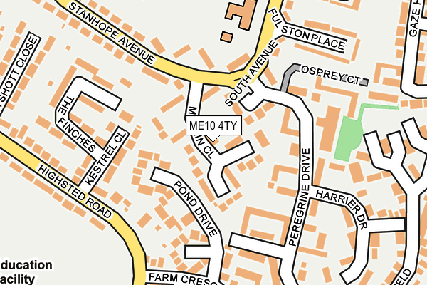 ME10 4TY map - OS OpenMap – Local (Ordnance Survey)