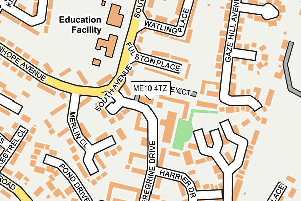 ME10 4TZ map - OS OpenMap – Local (Ordnance Survey)