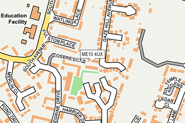 ME10 4UX map - OS OpenMap – Local (Ordnance Survey)