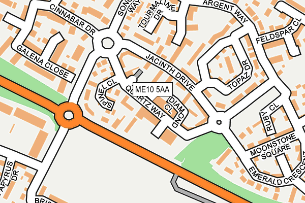 ME10 5AA map - OS OpenMap – Local (Ordnance Survey)