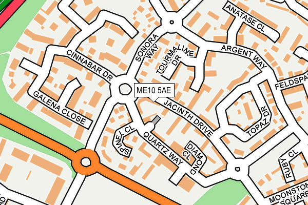 ME10 5AE map - OS OpenMap – Local (Ordnance Survey)