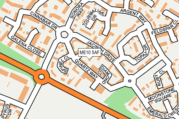 ME10 5AF map - OS OpenMap – Local (Ordnance Survey)