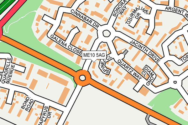 ME10 5AG map - OS OpenMap – Local (Ordnance Survey)