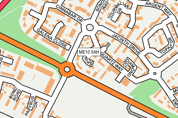 ME10 5AH map - OS OpenMap – Local (Ordnance Survey)