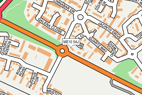 ME10 5AJ map - OS OpenMap – Local (Ordnance Survey)