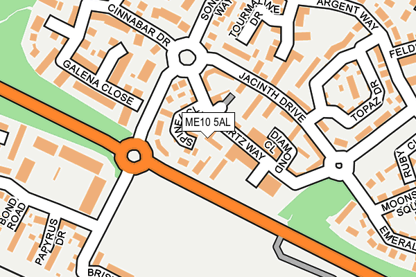 ME10 5AL map - OS OpenMap – Local (Ordnance Survey)