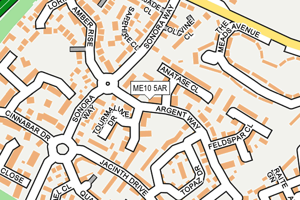 ME10 5AR map - OS OpenMap – Local (Ordnance Survey)