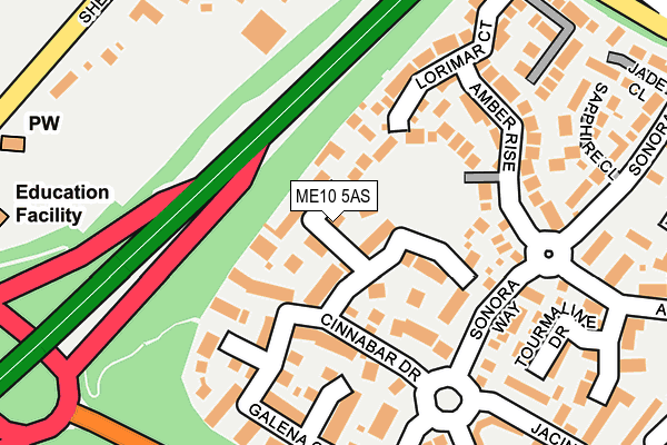 ME10 5AS map - OS OpenMap – Local (Ordnance Survey)