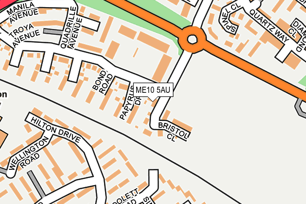 ME10 5AU map - OS OpenMap – Local (Ordnance Survey)