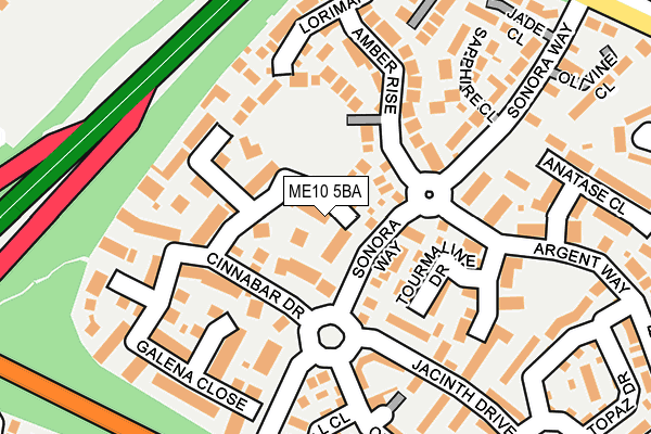 ME10 5BA map - OS OpenMap – Local (Ordnance Survey)