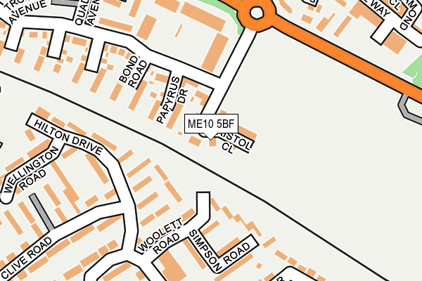 ME10 5BF map - OS OpenMap – Local (Ordnance Survey)