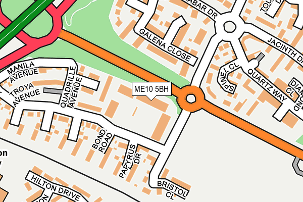 ME10 5BH map - OS OpenMap – Local (Ordnance Survey)
