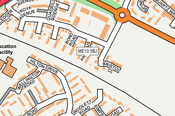 ME10 5BJ map - OS OpenMap – Local (Ordnance Survey)