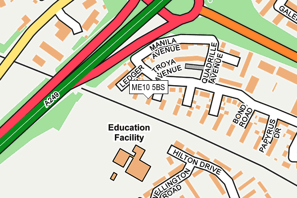 ME10 5BS map - OS OpenMap – Local (Ordnance Survey)