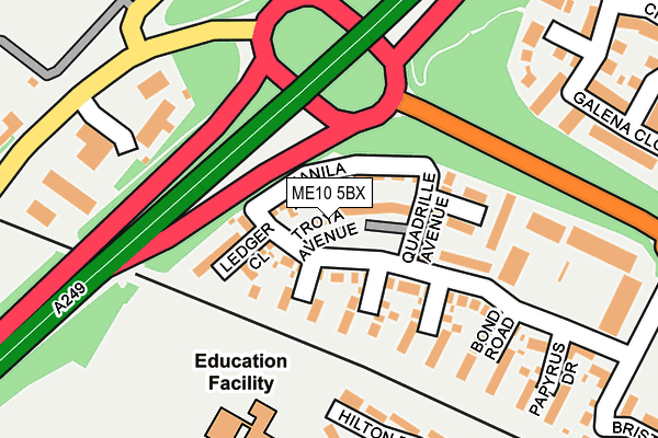 ME10 5BX map - OS OpenMap – Local (Ordnance Survey)