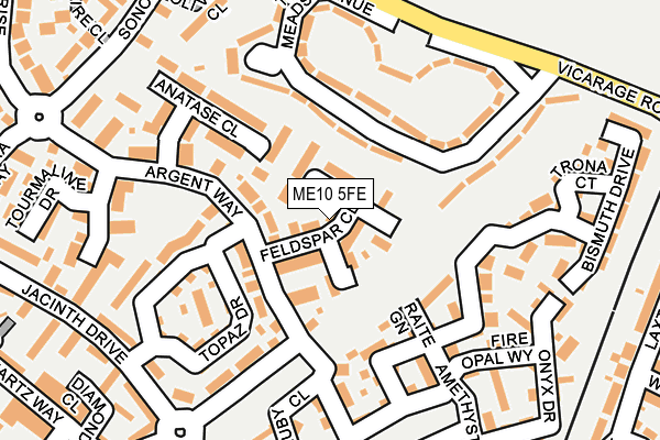 ME10 5FE map - OS OpenMap – Local (Ordnance Survey)