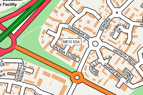 ME10 5GA map - OS OpenMap – Local (Ordnance Survey)
