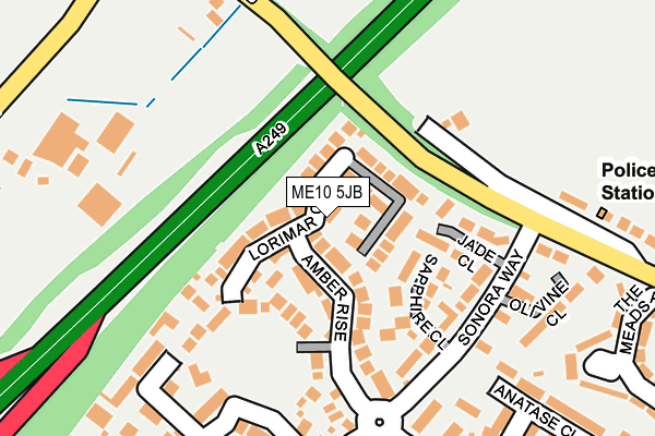 ME10 5JB map - OS OpenMap – Local (Ordnance Survey)