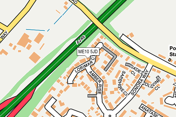 ME10 5JD map - OS OpenMap – Local (Ordnance Survey)