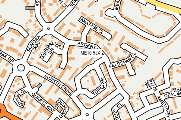 ME10 5JX map - OS OpenMap – Local (Ordnance Survey)