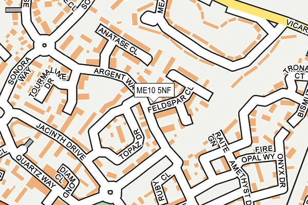 ME10 5NF map - OS OpenMap – Local (Ordnance Survey)