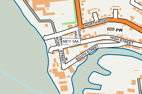 ME11 5AA map - OS OpenMap – Local (Ordnance Survey)