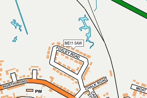 ME11 5AW map - OS OpenMap – Local (Ordnance Survey)