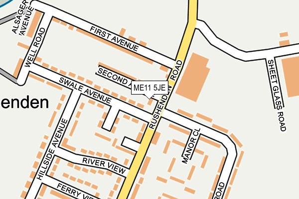 ME11 5JE map - OS OpenMap – Local (Ordnance Survey)