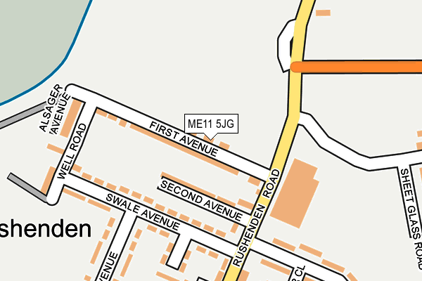 ME11 5JG map - OS OpenMap – Local (Ordnance Survey)
