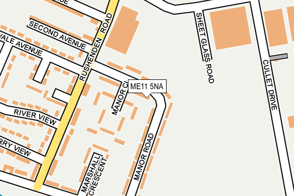 ME11 5NA map - OS OpenMap – Local (Ordnance Survey)