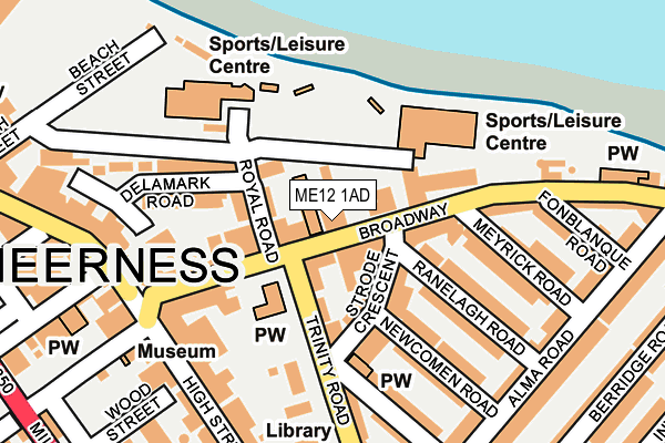 ME12 1AD map - OS OpenMap – Local (Ordnance Survey)