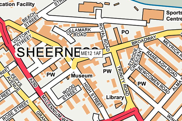Map of SHEPPY GLASS CENTRE LIMITED at local scale